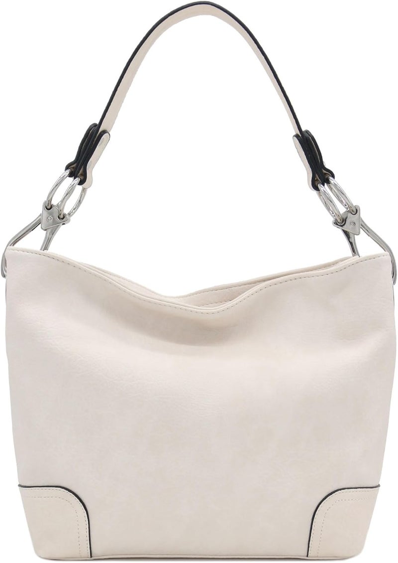 Alyssa Hobo Shoulder Bag with Big Snap Hook Hardware - Image 2